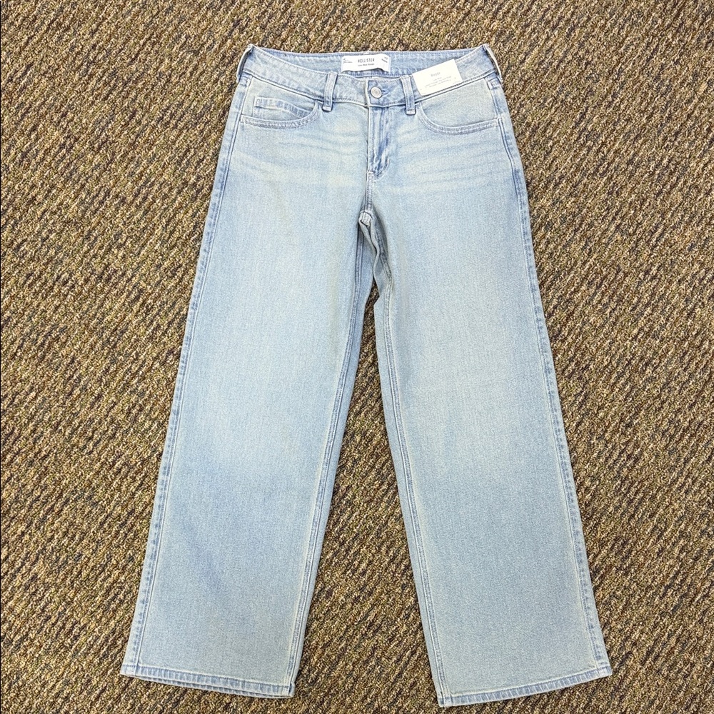 Hollister Light Wash Wide Leg Jeans